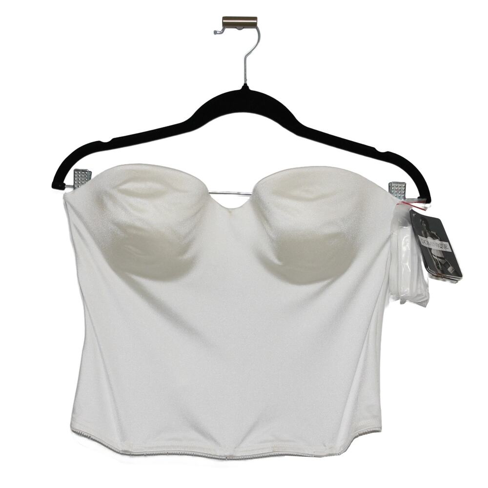 Dominique Ariel Hidden Underwire Seamless Longline Size 38D White NWT